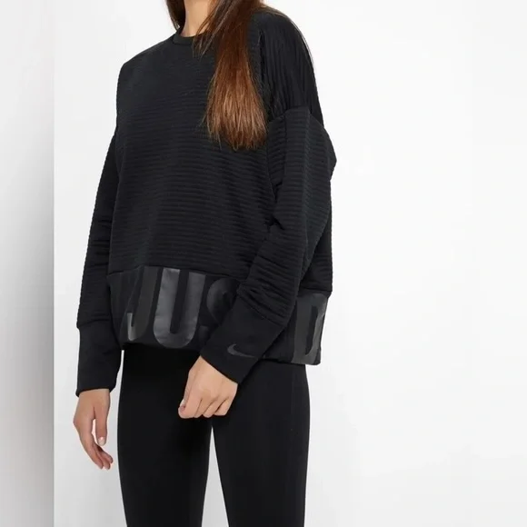 Nike Dri-Fit Training Crew Top Sweatshirt Black CD8991-010 Size XS Women - Picture 3 of 10